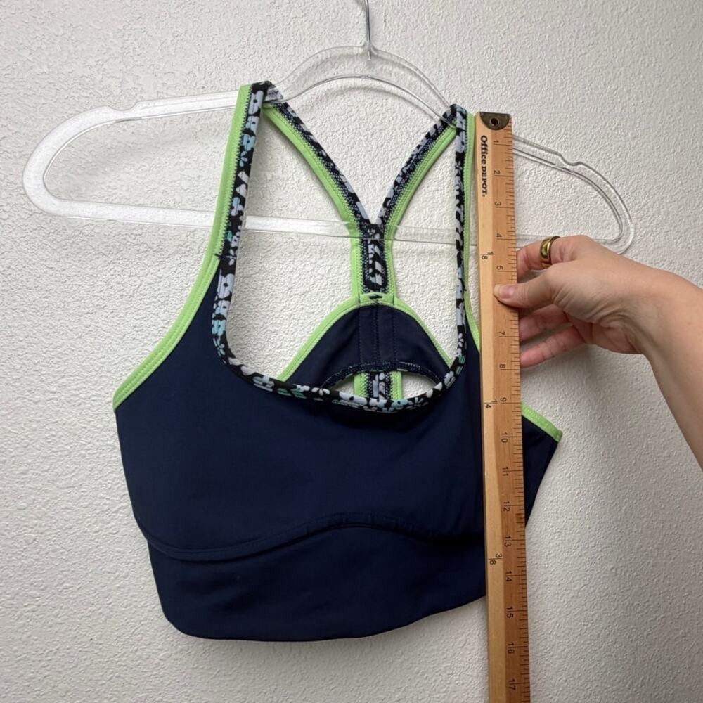 Free People Movement Navy Floral Racerback Sports Bra Women S - Picture 12 of 12